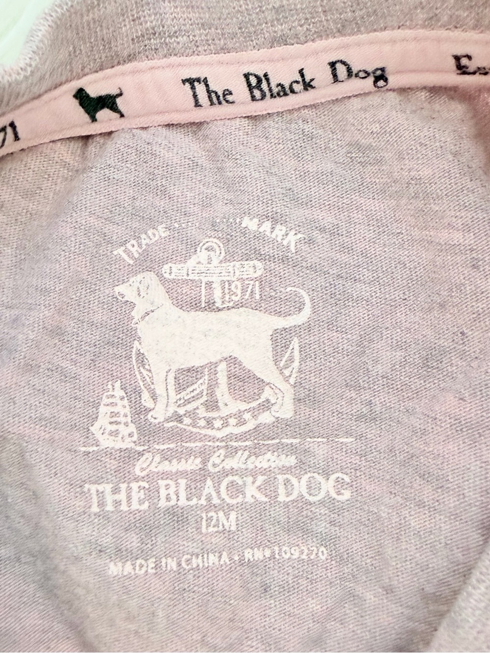 The Black Dog Pink 2 Piece Outfit Set 12M Long Sleeve Top Pants Cotton - Picture 7 of 9